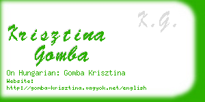 krisztina gomba business card